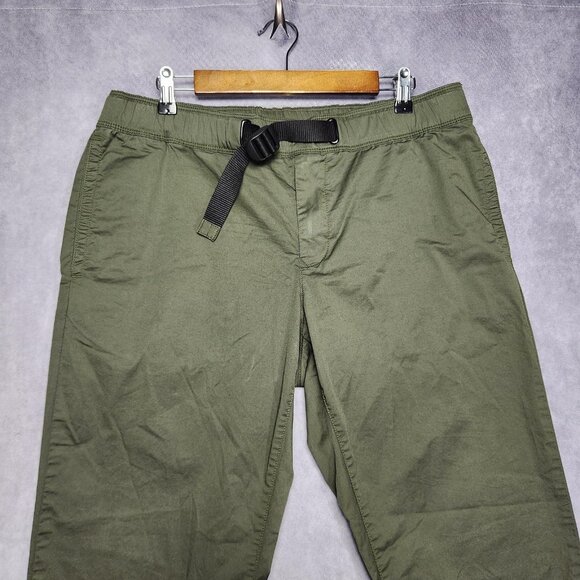 Tommy Hilfiger Pants Mens 36x32 Green Wide Fit Chino Stretch Belted Casual - Picture 3 of 16